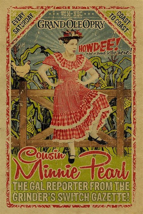 Minnie Pearl Poster Grand Ole Opry 12x18 Country Music Etsy