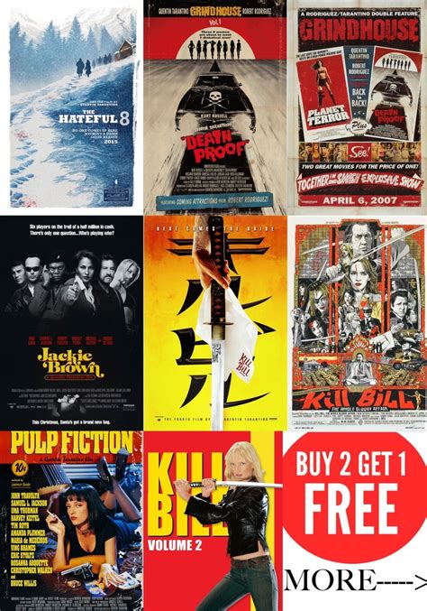 Quentin Tarantinos Film Movie Posters A0 A1 A2 A3 A4 A5 A6 Maxi In