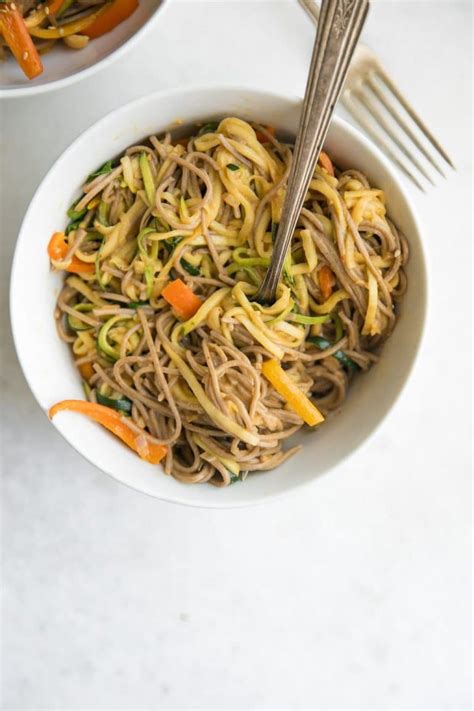Spicy Peanut Soba Noodles The Forked Spoon