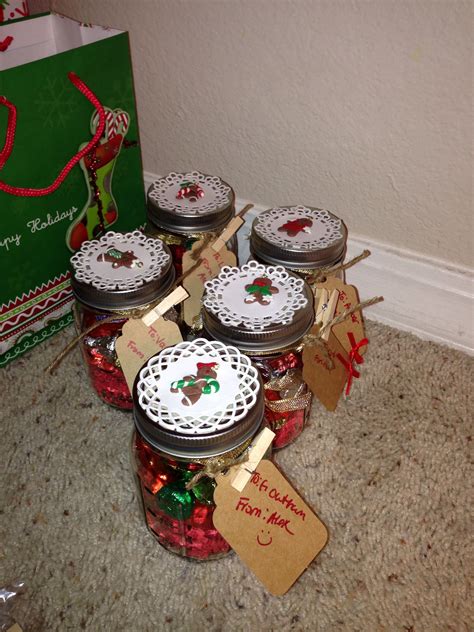 lil mason jars filled with christmas candy christmas candy crafts christmas