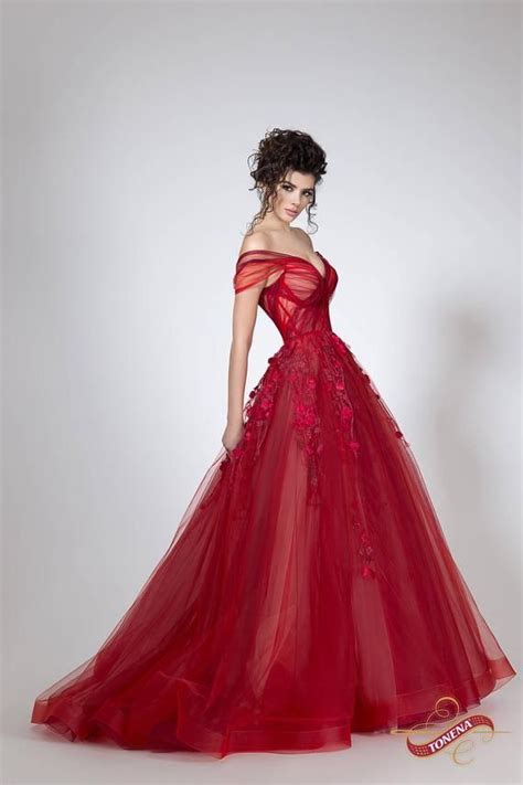 Red Princess Dress For Formal Events Gorgeous Prom Dress Of Etsy