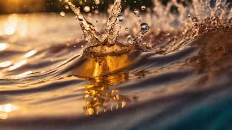 Premium Photo Powerful Water Splashing Generated With AI