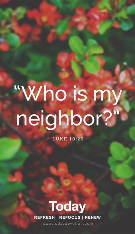 Who Is Our Neighbor Daily Devotional Devotions Word Of God
