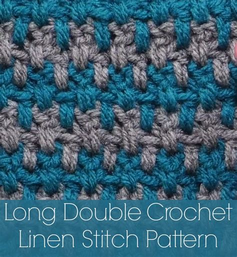 Long Double Crochet Linen Stitch Pattern Marly Bird