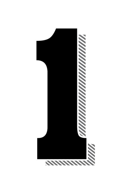 Number One Png Black And White Transparent Number One