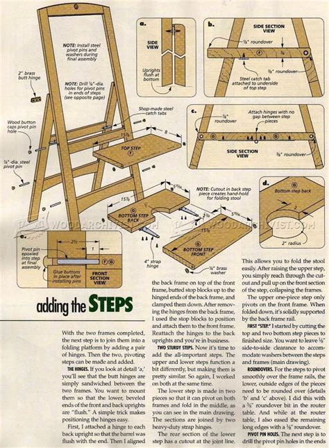Folding Chair Step Ladder Plans Stool Step Folding Plans Woodworking
