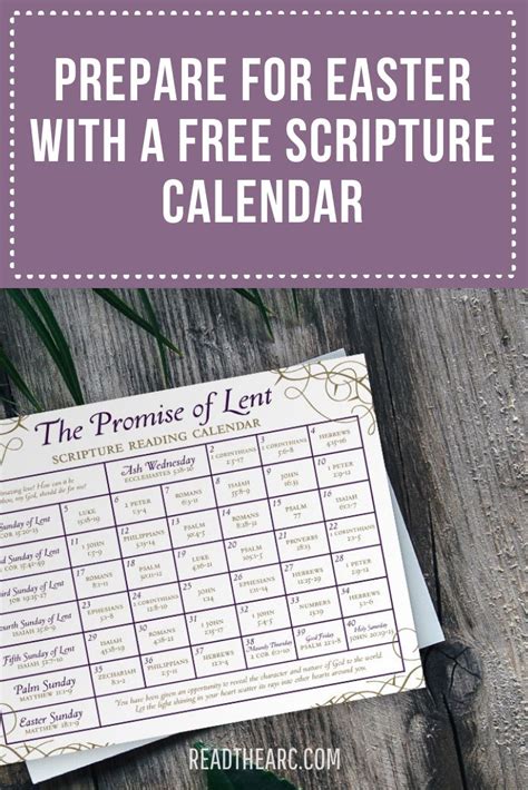 Prepare For Easter With A Free Scripture Calendar Scripture