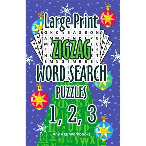 Large Print Zigzag Word Search Puzzles 1 2 3 Paperback