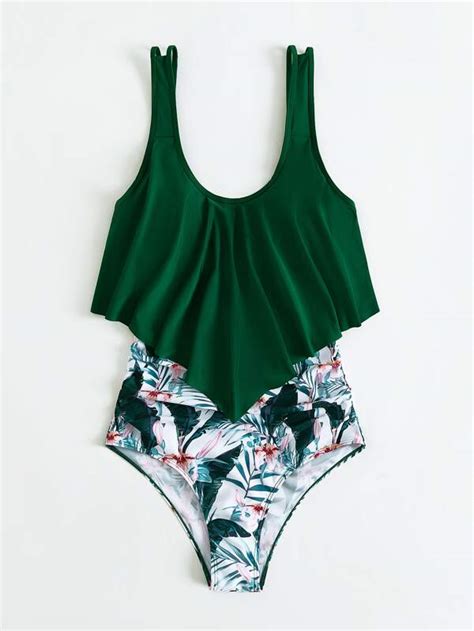 Hanky Hem Random Tropical Bikini Swimsuit Shein Usa