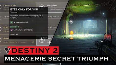 Destiny 2 Menagerie Secret Triumph Eyes Only For You Week 2 Youtube