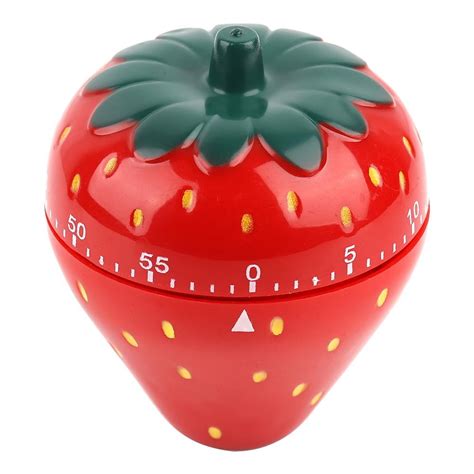 Faginey Time Reminder Mechanical Wind Up Timerstrawberry Shaped 60