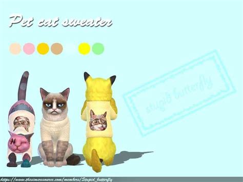 Pet Cat Sweater Mod Sims 4 Mod Mod For Sims 4