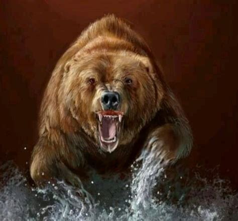 Grizzly Bear Painting Bear Pictures Bear Artwork Bear Art