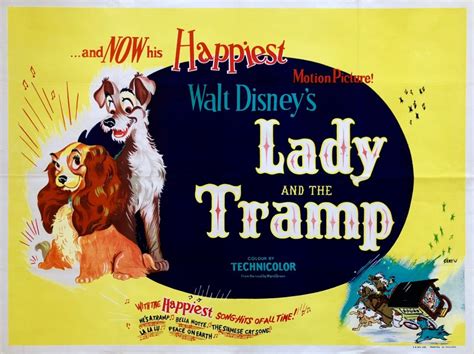 Original Lady And The Tramp Movie Poster Walt Disney Peggy Lee