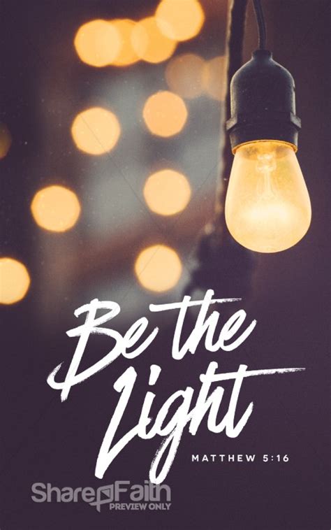 Be The Light Christian Church Bulletin Sermon Bulletin Covers