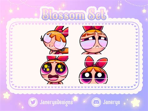 4 1 Animated Cute Powerpuff Girls Emotes For Twitch Youtube Blossom For