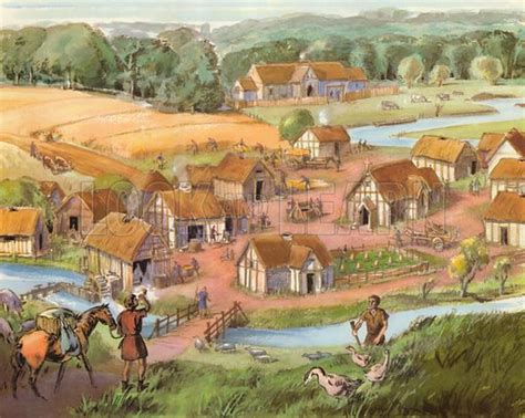 An Anglo Saxon Village Stock Image Look And Learn