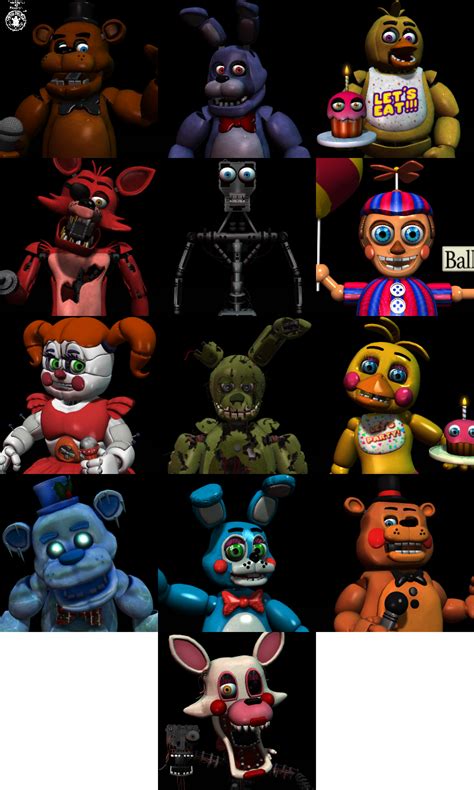 Fnaf Ar Special Delivery All Animatronics By Hugosanchez2000 On