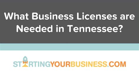 What Business Licenses Are Needed In Tennessee Starting A Business In