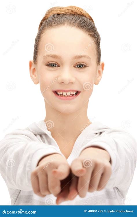Jugendliche Die Ihren Finger Zeigt Stockfoto Bild Von Finger Geste