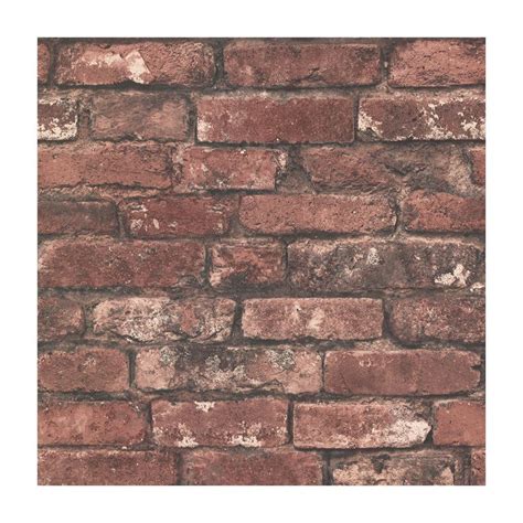 Brewster Wallcovering Brickwork Rust Exposed Brick Paste The Wall Wallpaper Brick Effect