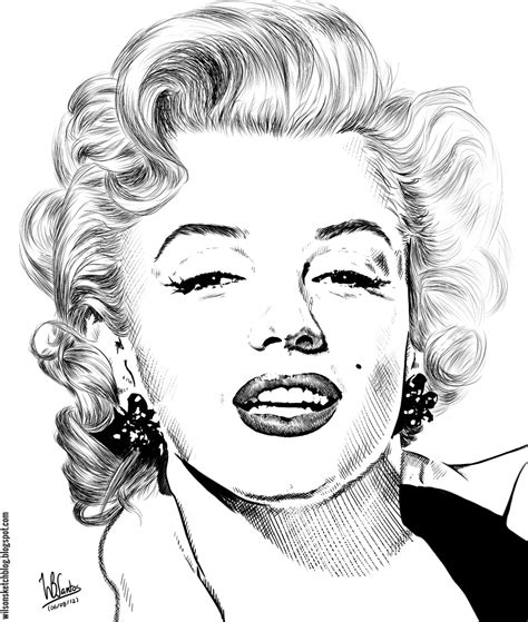 Marilyn Monroe Drawing Outline At Explore