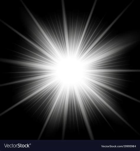 Shining Star White Color Royalty Free Vector Image