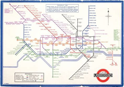 The First Beck Map Of London Underground C
