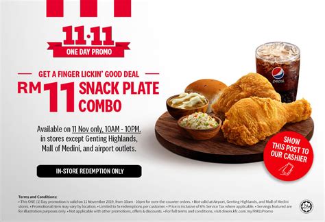 For more information, check out breakfast.kfc.com.my. KFC Promotion 11.11 Deals Nov 2019 - CouponMalaysia.com