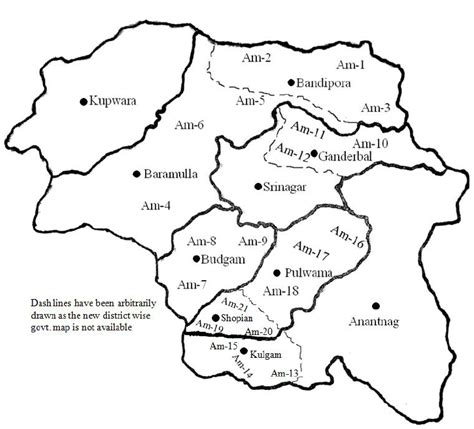 کشمیر) is the northwestern region of the indian subcontinent. District map of Kashmir valley showing distribution of isolates. | Download Scientific Diagram