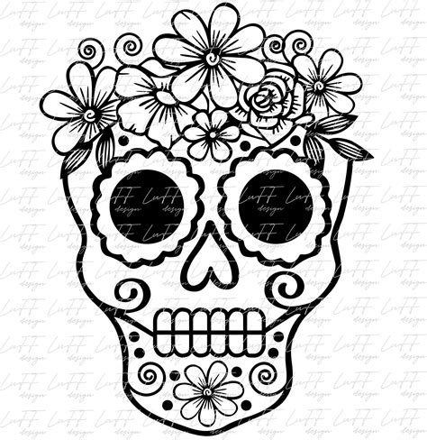 Skeleton Svg Halloween Svg Floral Skull Svg Sugar Skull Etsy