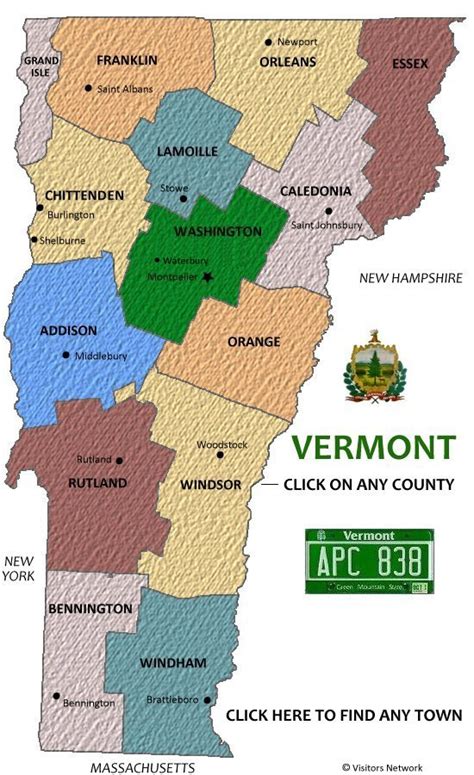 Vermont Tourist Attractions Map