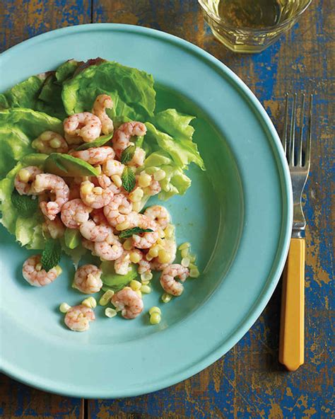 Shrimp And Corn Salad In Bibb Lettuce Cups Recipe Martha