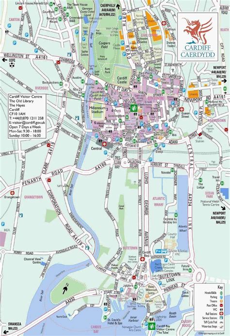 Cardiff Attractions Map
