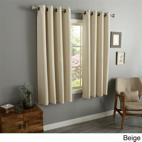 Aurora Home 54 Inch Thermal Insulated Blackout Grommet Top Curtain