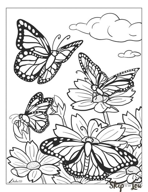 Butterflies Coloring Pages ~ Printable Butterfly Coloring Pages For