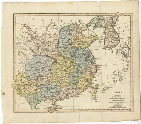 Antique Map Of China By Wilkinson 1803