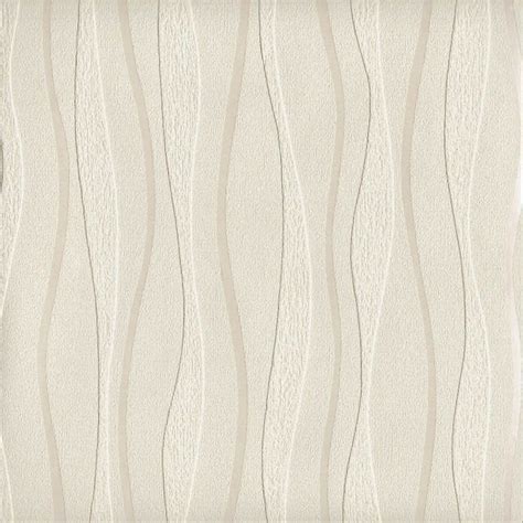 Sample Arthouse Wave Cream Blown Vinyl Texture Stripe Paintable Wallpap