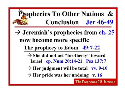 The Prophecies Of Jeremiah An Introduction Jeremiah