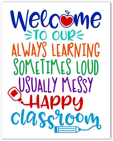 Welcome To Our Happy Classroom Free Printable Free Classroom