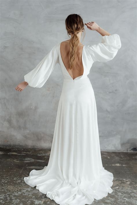 The Shiki Dress Backless 100 Silk Wedding Dress — Rolling In Roses
