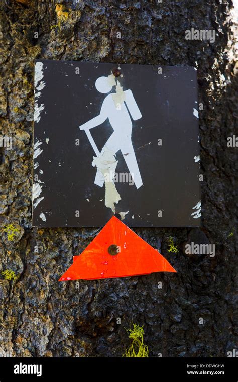 Trail Marker At Testalinden Hiking Trail South Okanagan Grasslands