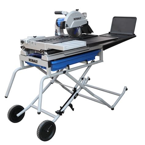 Kobalt 10 In 15 Amp Wet Sliding Table Tile Saw With Stand In The Tile