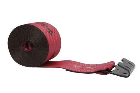 Kinedyne 4 X 30 Winch Strap With Flat Hook Wll 5400 Lbs Red