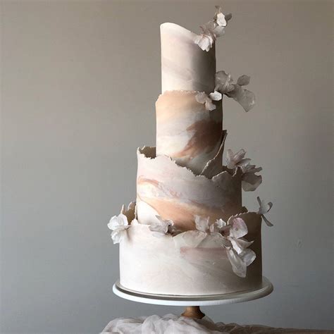 Modern Sculptural Wedding Cakes Fine Art Wedding Cakes 100 Layer
