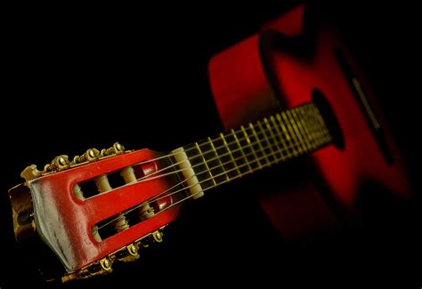 Red Dark Ovation Guitar Stringed Instrument Electric Guitar Guitar