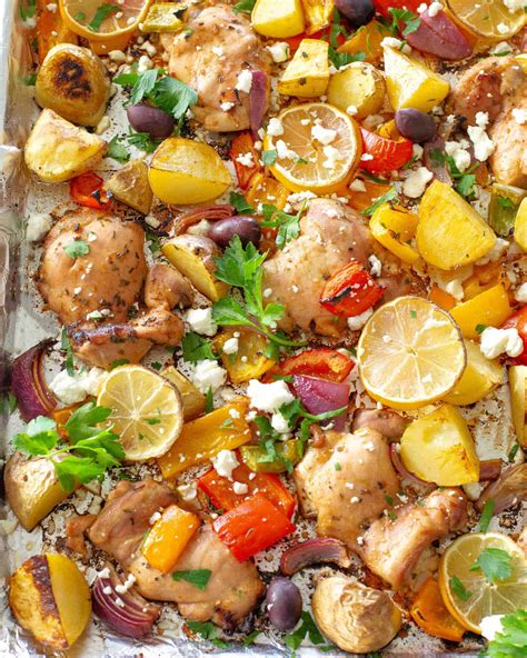 Sheet Pan Greek Chicken Dinner The Girl Who Ate Everything