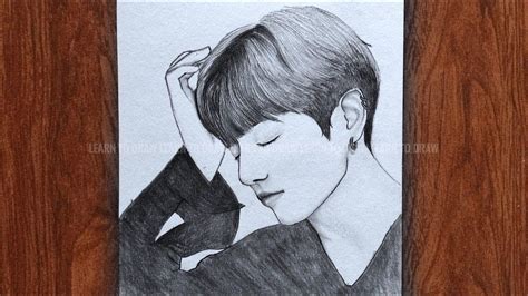 How To Draw Jungkook Bts Bts Jungook Sketch Drawing Step By Step