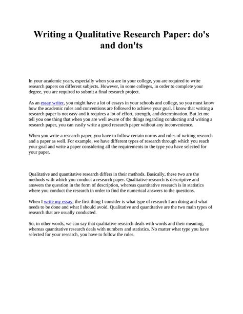 writing a qualitative research paper pdf docdroid
