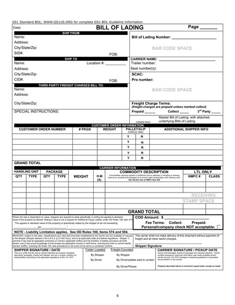 Bill Of Lading Short Form Template Pdf Templates Resume Examples